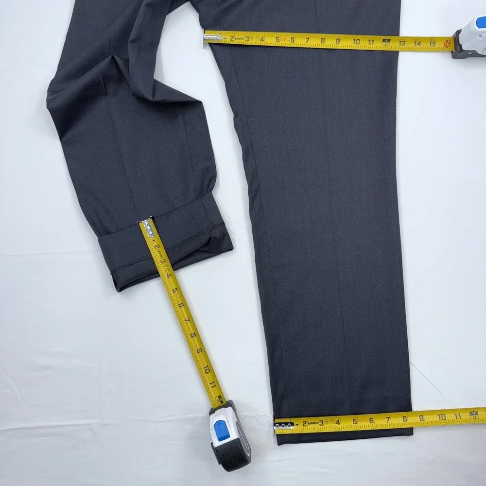 Hugo Boss 100%‎ Virgin Wool Dress Pants Mens 36x30 Trousers Gray Suit Slacks